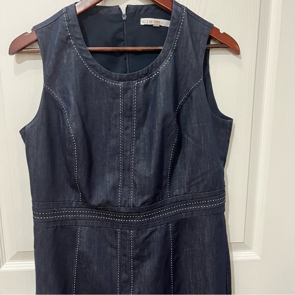 Cleo blue sleeveless zipper back dress size 10 - Picture 4 of 10